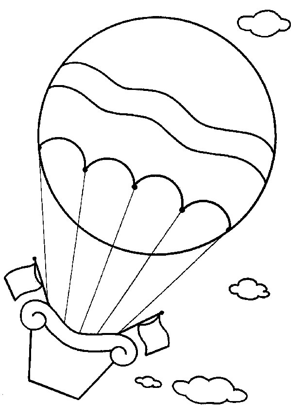 Plansa de colorat cu Balon Zburator 89 88